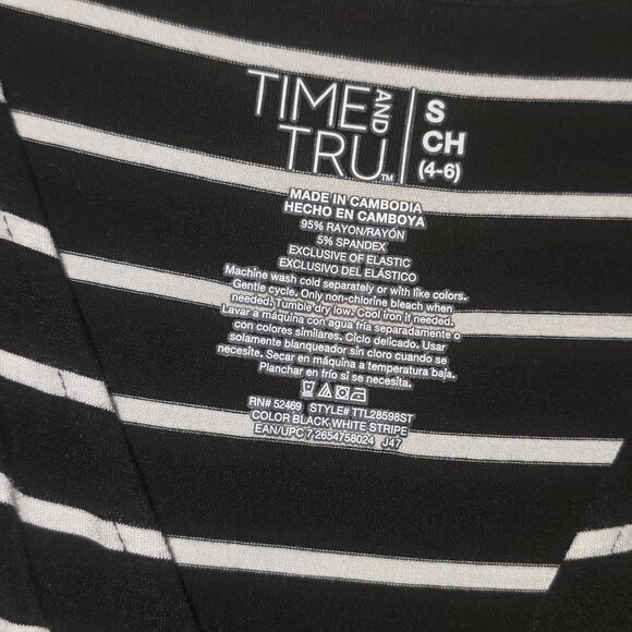 Time and Tru Black/White Maxi Dress - Picture 2 of 6